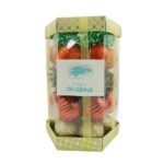 Set de 35 ornamente de brad, Embo, de tip Glob, Multicolor, din polistiren, cu finisaj sclipitor , cutie 14 cm adancime x 23 cm inaltime x 14 cm lungime)