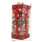 Set de 35 ornamente de brad, Embo, de tip Glob, Rosu, din polistiren, cu finisaj sclipitor , cutie 11 cm adancime x 19 cm inaltime x 11 cm lungime) - imagine 6