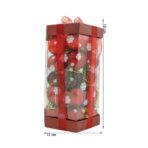 Set de 35 ornamente de brad, Embo, de tip Glob, Rosu, din polistiren, cu finisaj sclipitor , cutie 11 cm adancime x 19 cm inaltime x 11 cm lungime) - imagine 11