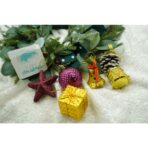 Set de 50 ornamente de brad, Embo, de tip Glob, Rosu/ Auriu, din plastic, cu finisaj sclipitor , cutie 18 cm lungime x 12 cm adancime x 18 cm inaltime - imagine 3