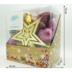 Set de 50 ornamente de brad, Embo, de tip Glob, Rosu/ Auriu, din plastic, cu finisaj sclipitor , cutie 18 cm lungime x 12 cm adancime x 18 cm inaltime - imagine 6