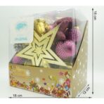 Set de 50 ornamente de brad, Embo, de tip Glob, Rosu/ Auriu, din plastic, cu finisaj sclipitor , cutie 18 cm lungime x 12 cm adancime x 18 cm inaltime - imagine 11