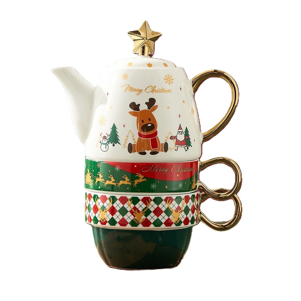 set-de-ceai-flippy-tema-craciun-ceainic-450-ml-2-x-cani-250-ml-din-ceramica-model-ren-merry-christma-68764d6371bde.jpg Set de Ceai, Embo, Tema Craciun, Ceainic 450 ml, 2 x Cani 250 ml, din Ceramica, Model Ren Merry Christmas, Alb/Verde - imagine 1