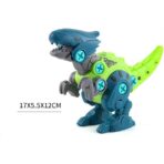 Set de Constructie/Asamblare, Embo, 4 Dinozauri, cu Bormasina Electrica, Baterii 2 x AA, Surubelnita si Cutie Depozitare, 22.5 x 14.5 x 15 cm, Multicolor - imagine 8