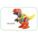 Set de Constructie/Asamblare, Embo, 4 Dinozauri, cu Bormasina Electrica, Baterii 2 x AA, Surubelnita si Cutie Depozitare, 22.5 x 14.5 x 15 cm, Multicolor - imagine 10