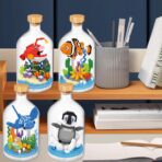 Set de Construit in Sticla, Embo, 553 Piese, din Plastic, +14 Ani, 10 x 19.6 cm, Model Pinguin, Multicolor - imagine 3
