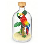 Set de Construit in Sticla, Embo, 483 Piese, din Plastic, +14 Ani, 10 x 19.6 cm, Model Papagal, Multicolor