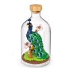 Set de Construit in Sticla, Embo, 651 Piese, din Plastic, +14 Ani, 10 x 19.6 cm, Model Paun, Multicolor - imagine 4