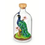 Set de Construit in Sticla, Embo, 651 Piese, din Plastic, +14 Ani, 10 x 19.6 cm, Model Paun, Multicolor