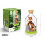 Set de Construit in Sticla, Embo, 704 Piese, din Plastic, +14 Ani, 10 x 19.6 cm, Model Tigru, Multicolor - imagine 3