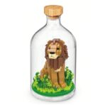 Set de Construit in Sticla, Embo, 728 Piese, din Plastic, +14 Ani, 10 x 19.6 cm, Model Leu, Multicolor