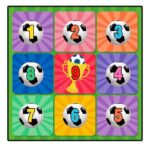 Set de Fotbal Embo, Joc Recreativ Pentru Copii, Minge cu Scai, Plansa din Material textil, 150 x 150 cm, Model Trofeu, Multicolor