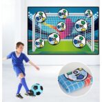 Set de Fotbal Embo, Joc Recreativ pentru Copii, Minge cu Scai, Poarta din Material Textil, 150 x 100 cm, Multicolor - imagine 3