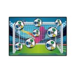 Set de Fotbal Embo, Joc Recreativ pentru Copii, Minge cu Scai, Poarta din Material Textil, 150 x 100 cm, Multicolor