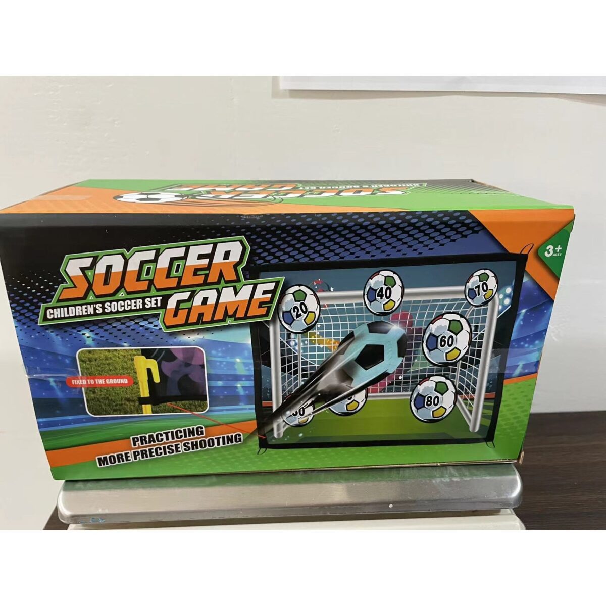 Set de Fotbal Embo, Joc Recreativ pentru Copii, Model Extraterestrii, Minge cu scai, Poarta din Material Textil, 150 x 100 cm - imagine 3