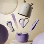 Set 4in1 de Ingrijire Unghii pentru Bebelusi, Embo, Cutie de Depozitare Tip Cerb, 0-6 Ani, 11 x 6 x 11 cm, Mov - imagine 5