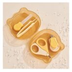 Set Ingrijire Unghii pentru Bebelusi, Embo, Cutie de Depozitare in Forma de Ursulet, 10 x 9.5 cm, Galben - imagine 6