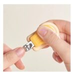 Set Ingrijire Unghii pentru Bebelusi, Embo, Cutie de Depozitare in Forma de Ursulet, 10 x 9.5 cm, Galben - imagine 11