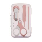 Set 4in1 de Ingrijire Unghii pentru Bebelusi, Embo, Cutie de Depozitare Transparenta, 0-6 Ani, 13.6x8x2 cm, Roz