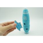 Set inteligent de blocuri magnetice pentru copii, 8 piese, cutie depozitare, racheta, albastru - imagine 2