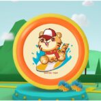 Set Interactiv Frisbee, Fippy, pentru Copii, 2 Palete Elastice, Diametru 30 cm, 4 Mingi, + 3 Ani, Design Animat, Multicolor - imagine 4