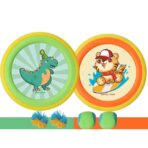 Set Interactiv Frisbee, Fippy, pentru Copii, 2 Palete Elastice, Diametru 30 cm, 4 Mingi, + 3 Ani, Design Animat, Multicolor - imagine 5