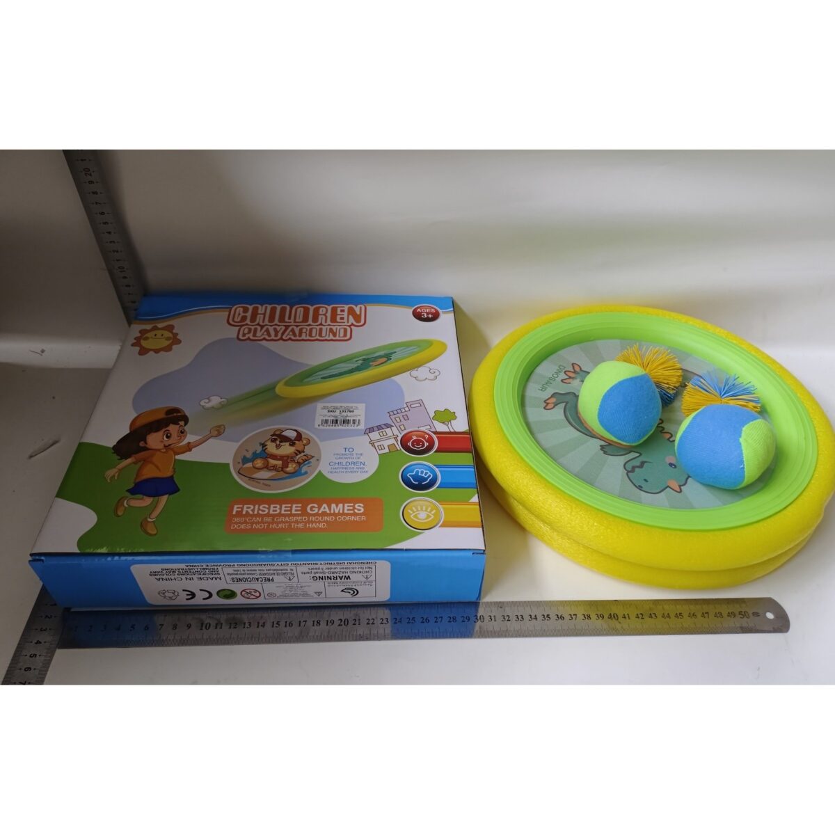 Set Interactiv Frisbee, Fippy, pentru Copii, 2 Palete Elastice, Diametru 30 cm, 4 Mingi, + 3 Ani, Design Animat, Multicolor - imagine 7