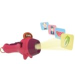 Set Jucarie Educativa, Embo, Proiector Tip Lanterna Pentru Copii, 6 Teme, 48 de Imagini, Cutie Depozitare, +3 ani, Rosu