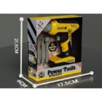 Set Jucarie pentru Copii Bormasina, Embo, Accesorii Incluse, 4 Capete de Schimb, Material Plastic, Interactiv, Distractiv, 21.5x17.5x6 cm, Portocaliu - imagine 2