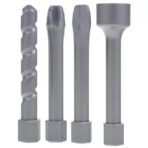 Set Jucarie pentru Copii Bormasina, Embo, Accesorii Incluse, 4 Capete de Schimb, Material Plastic, Interactiv, Distractiv, 21.5x17.5x6 cm, Portocaliu - imagine 6