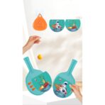 Set Palete pentru Tenis de Masa, Embo, pentru Copii, Accesoriu de Agatat Inclus, 2 Mingi, Design Animat, Albastru - imagine 3