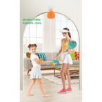 Set Palete pentru Tenis de Masa, Embo, pentru Copii, Accesoriu de Agatat Inclus, 2 Mingi, Design Animat, Albastru - imagine 5