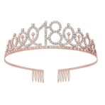 Set 2 Piese pentru Majorat, Embo, 15 x 13 x 5 cm, Coronita Printesa Rose si Panglica 18&Fabulous, Alb - imagine 2