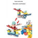 Set piese pentru constructie, Embo, Rampa auto, 30 piese, Masinute incluse - imagine 3