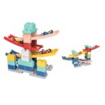 Set piese pentru constructie, Embo, Rampa auto, 30 piese, Masinute incluse - imagine 5