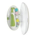 Set Pila Electrica pentru Copii si Bebelusi, Embo, ABS, 6 Accesorii, cu Lumina LED, Verde Alb - imagine 4