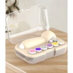 Set Pila Electrica, Embo, pentru Copii si Bebelusi, din ABS, 6 Accesorii, Incarcare USB, cu Lumina Led, 11.5 x 5.5 cm, Alb - imagine 2