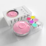 Set Pila Electrica cu Baterie, Embo, pentru Copii si Bebelusi, din ABS, 6 Accesorii, Model cu Flori, 6.5 x 1.8 cm, Roz - imagine 5