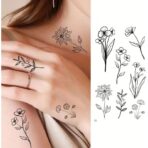 Set 30 Tatuaje Temporare, Embo, pe Baza de Apa, Model 1, Negru - imagine 6