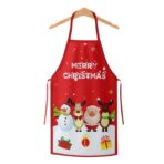 Sort de Bucatarie Decorativ, Embo, Tema Craciun, 50 x 70 cm, Model Merry Christmas, din Poliester, Rosu - imagine 7
