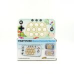 Jucarie interactiva tip consola pentru copii Embo, speed push whack-a-mole, joc de viteza pop it, material ABS/silicon, cu nivele, sunete si lumini, 15.5 x 7.6 x 5.3 cm, model dinozaur, verde - imagine 3