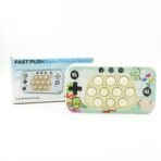 Jucarie interactiva tip consola pentru copii Embo, speed push whack-a-mole, joc de viteza pop it, material ABS/silicon, cu nivele, sunete si lumini, 15.5 x 7.6 x 5.3 cm, model dinozaur, verde - imagine 4