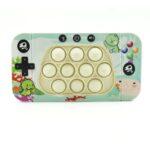 Jucarie interactiva tip consola pentru copii Embo, speed push whack-a-mole, joc de viteza pop it, material ABS/silicon, cu nivele, sunete si lumini, 15.5 x 7.6 x 5.3 cm, model dinozaur, verde