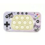 Jucarie interactiva tip consola pentru copii Embo, speed push whack-a-mole, joc de viteza pop it, material ABS/silicon, cu nivele, sunete si lumini, 15.5 x 7.6 x 5.3 cm, model elfi, mov