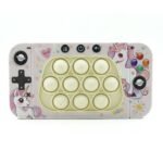 Jucarie interactiva tip consola pentru copii Embo, speed push whack-a-mole, joc de viteza pop it, material ABS/silicon, cu nivele, sunete si lumini, 15.5 x 7.6 x 5.3 cm, model unicorn, roz