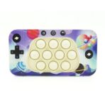 Jucarie interactiva tip consola pentru copii Embo, speed push whack-a-mole, joc de viteza pop it, material ABS/silicon, cu nivele, sunete si lumini, 15.5 x 7.6 x 5.3 cm, model spatiu, multicolor