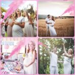 Spray Gender Reveal, Embo, 260 ml, din Amidon de Porumb, Dezvaluire Gen Bebelusi, Roz - imagine 3