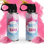 Spray Gender Reveal, Embo, 260 ml, din Amidon de Porumb, Dezvaluire Gen Bebelusi, Roz - imagine 5