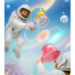 Suflator de Baloane, Embo, din Plastic, Functie de Suflare si de Facut Baloane, 4-6 Ani, 30.4 x 14.2 x 22.2 cm, Albastru - imagine 5