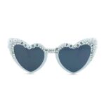 Ochelari Decorativi, Embo, Model Bride to Be, cu Perle, pentru Nunta, din PC, 15.3 x 5.7 x 14.5 cm, Alb